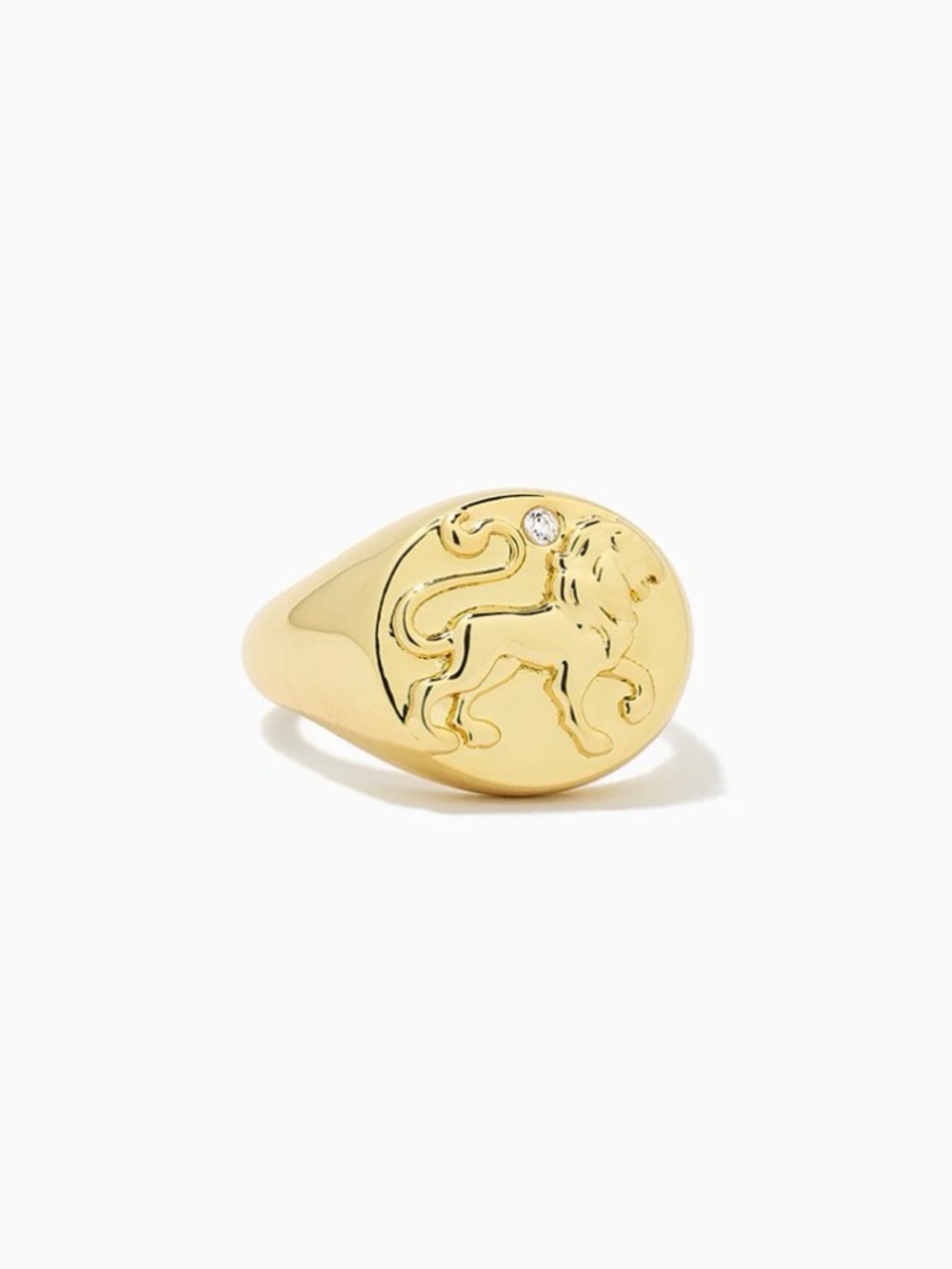 Uncommon James Gold Leo Zodiac Sign Ring Size 8